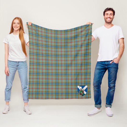 Scotts Balfour Modern Schotse Ruit Plaid Fleece Deken (In situ)