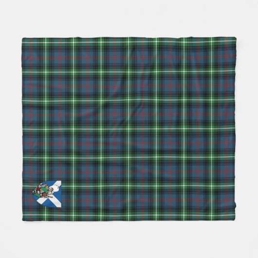 Scotts Bannatyne Tartan Pset Fleece Deken (Voorkant (Horizontaal))
