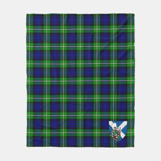 Scotts Bannerman Tartan Pset Fleece Deken (Voorkant)