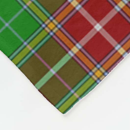 Scotts Baxter Modern Tartan Pset Fleece Deken (Hoek)