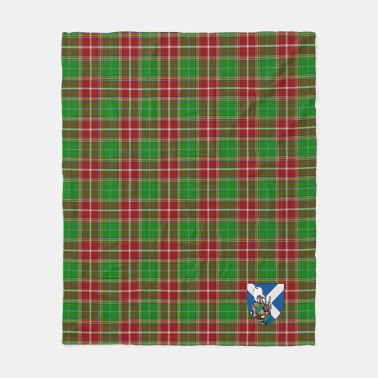 Scotts Baxter Moderne Schotse Plaid Ruit Fleece Deken (Voorkant)