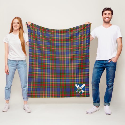 Scotts Bethune Tartan Schotse ruit Fleece Deken (In situ)