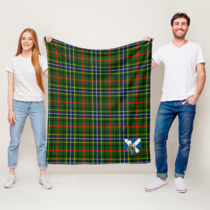 Scotts Bisset Patroon Tartan Schotlandse ruit Fleece Deken