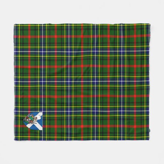 Scotts Bisset Pattern Tartan Pset Fleece Deken (Voorkant (Horizontaal))