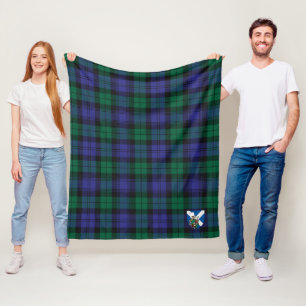Scotts Blackwatch Modern Tartan Pset Fleece Deken