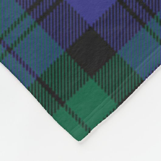 Scotts Blackwatch Modern Tartan Pset Fleece Deken (Hoek)