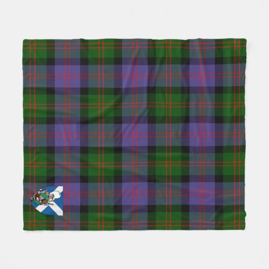 Scotts Blair Modern Tartan Pset Fleece Deken (Voorkant (Horizontaal))