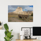 Scott's Bluff in hedendaags Nebraska Poster (Thuiskantoor)