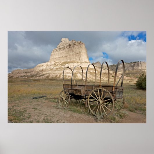 Scott's Bluff in hedendaags Nebraska Poster (Voorkant)