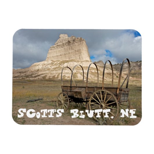 Scott's Bluff in present day Nebraska Magneet (Horizontaal)