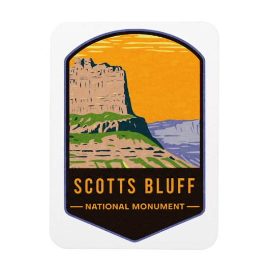 Scotts Bluff Nationaal Monument Magneet (Verticaal)