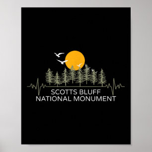 Scotts Bluff National Monument Hartslag Natuur Hoi Poster