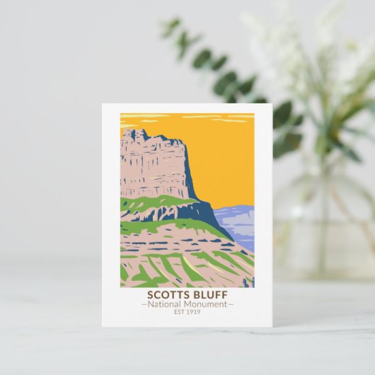 Scotts Bluff National Monument Nebraska  Briefkaart (Staand voorkant)