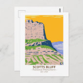 Scotts Bluff National Monument Nebraska  Briefkaart (Voorkant / Achterkant)