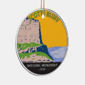 Scotts Bluff National Monument Nebraska  Keramisch Ornament (Rechts)