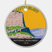 Scotts Bluff National Monument Nebraska  Keramisch Ornament (Achterkant)