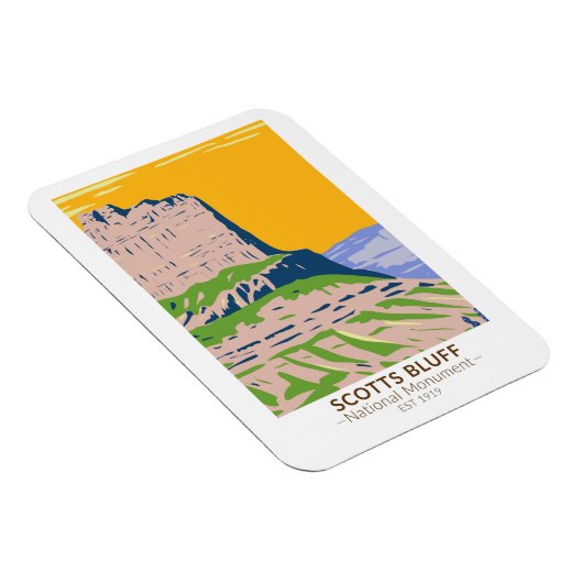Scotts Bluff National Monument Nebraska  Magneet (Rechterzijde)