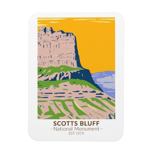 Scotts Bluff National Monument Nebraska  Magneet (Verticaal)