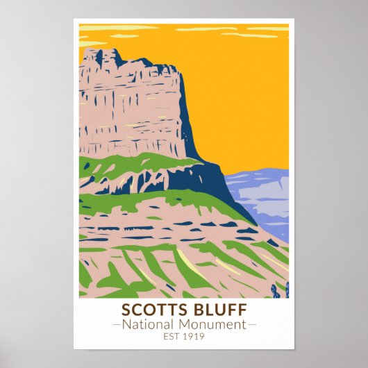 Scotts Bluff National Monument Nebraska  Poster (Voorkant)