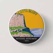Scotts Bluff National Monument Nebraska  Ronde Button 5,7 Cm (Voorkant)