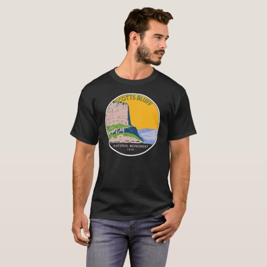 Scotts Bluff National Monument Nebraska  T-shirt (Voorkant volledig)