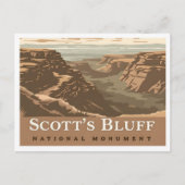 Scotts Bluff National Monument Nebraska USA Travel Briefkaart (Voorkant)