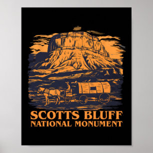 Scotts Bluff National Monument Paardenkar Outfit  Poster