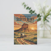 Scotts Bluff National Monument VS Briefkaart (Staand voorkant)