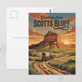Scotts Bluff National Monument VS Briefkaart (Voorkant / Achterkant)