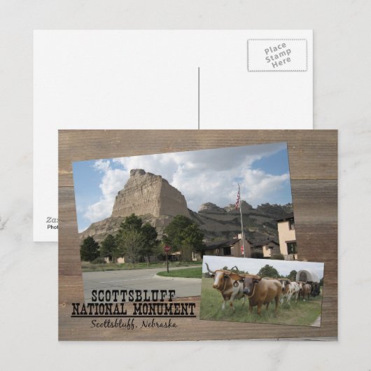 Scotts Bluff Nebraska National Monument Park USA Briefkaart (Voorkant / Achterkant)