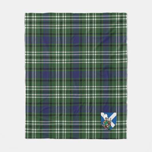 Scotts Blyth Tweeside District Tartan Pset Fleece Deken (Voorkant)