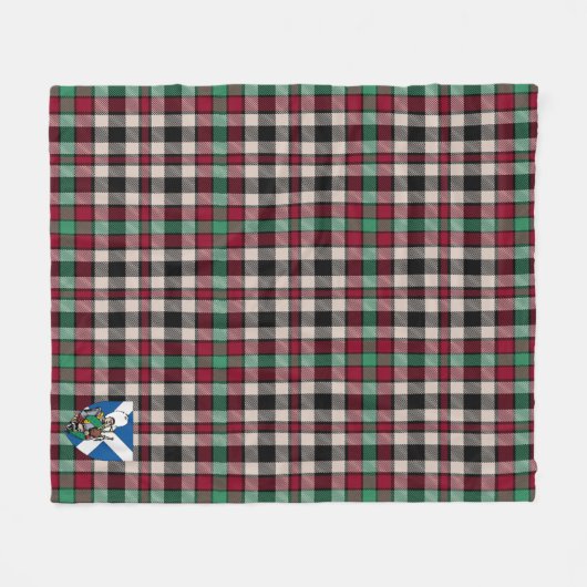 Scotts Borthwick Ancient Tartan Pset Fleece Deken (Voorkant (Horizontaal))
