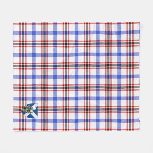 Scotts Boswell Modern Tartan Pset Fleece Deken (Voorkant (Horizontaal))