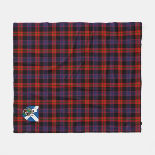 Scotts Broun Modern Tartan Pset Fleece Deken (Voorkant (Horizontaal))