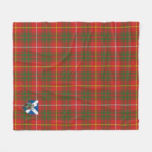 Scotts Bruce Modern Tartan Pset Fleece Deken (Voorkant (Horizontaal))