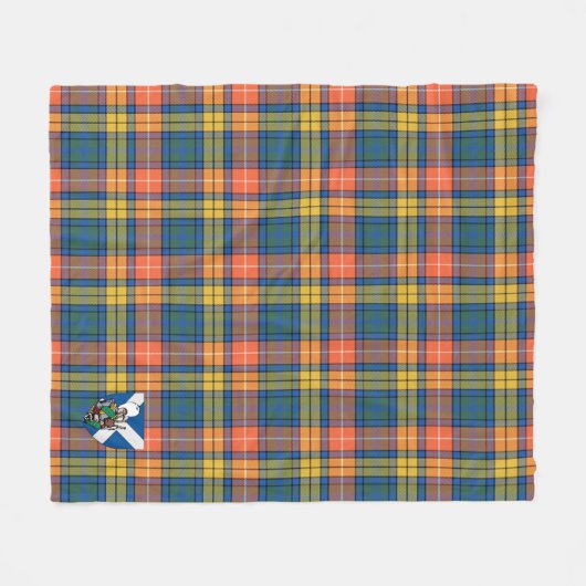 Scotts Buchanan Ancient Tartan Pset Fleece Deken (Voorkant (Horizontaal))