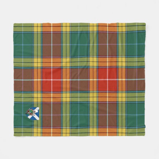 Scotts Buchanan Old SettTartan Pset Fleece Deken (Voorkant (Horizontaal))