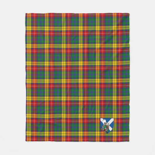 Scotts Buchanan Tartan Pset Fleece Deken (Voorkant)