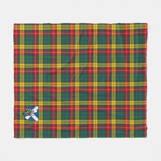 Scotts Buchanan Tartan Pset Fleece Deken (Voorkant (Horizontaal))