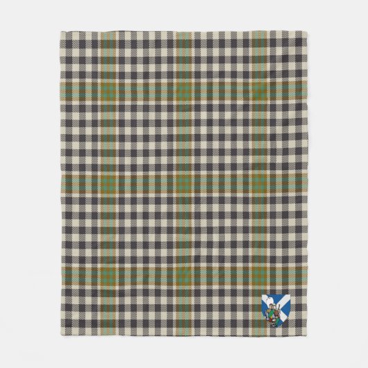 Scotts Burns Check Tartan Pset Fleece Deken (Voorkant)