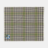 Scotts Burns Check Tartan Pset Fleece Deken (Voorkant (Horizontaal))
