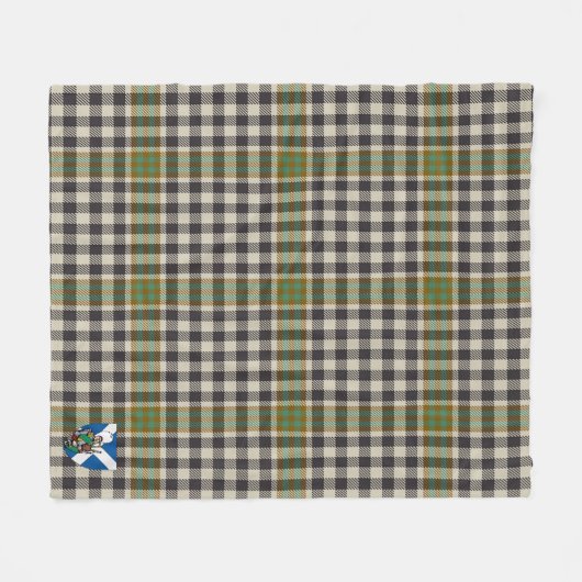 Scotts Burns Check Tartan Pset Fleece Deken (Voorkant (Horizontaal))