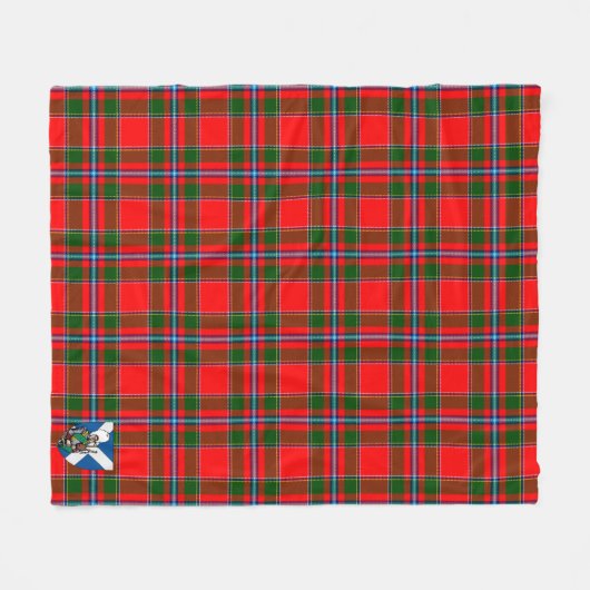 Scotts Butter Tartan Pset Fleece Deken (Voorkant (Horizontaal))