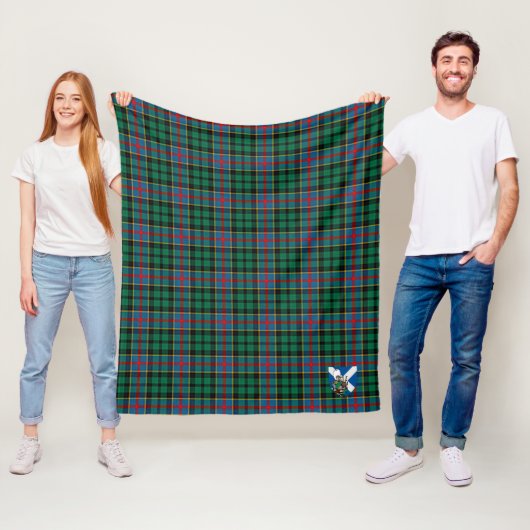 Scotts Byres geruite plaid Fleece Deken (In situ)