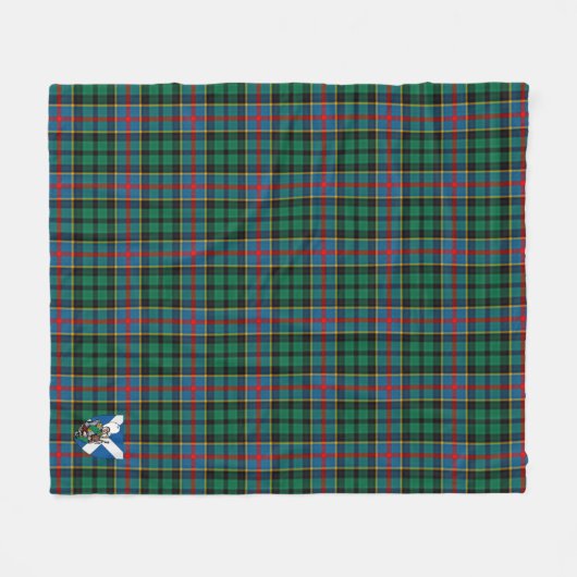 Scotts Byres Tartan Pset Fleece Deken (Voorkant (Horizontaal))