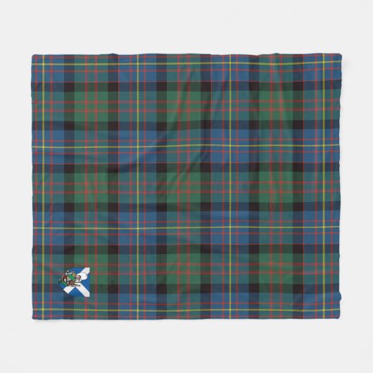 Scotts Cameron of Erracht Ancient Tartan Pset Fleece Deken (Voorkant (Horizontaal))