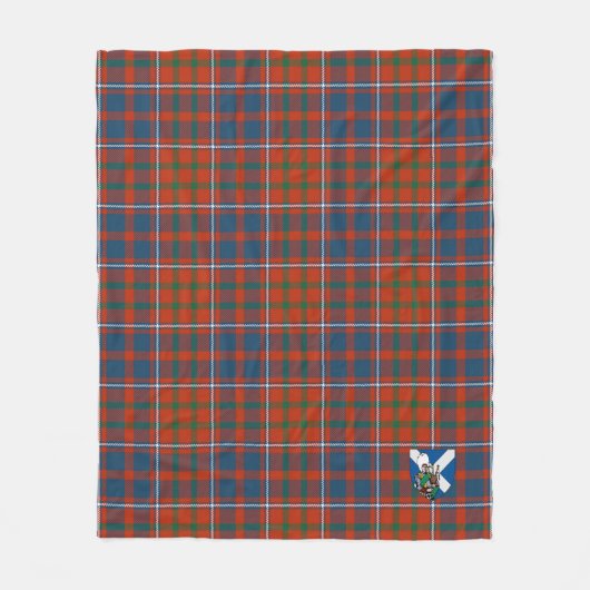 Scotts Cameron of Lochiel Ancient Tartan Pset Fleece Deken (Voorkant)