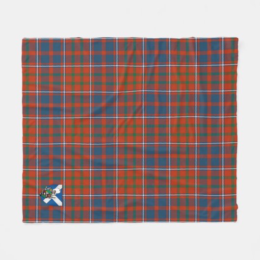 Scotts Cameron of Lochiel Ancient Tartan Pset Fleece Deken (Voorkant (Horizontaal))