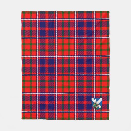 Scotts Cameron of Lochiel Modern Tartan Pset Fleece Deken (Voorkant)
