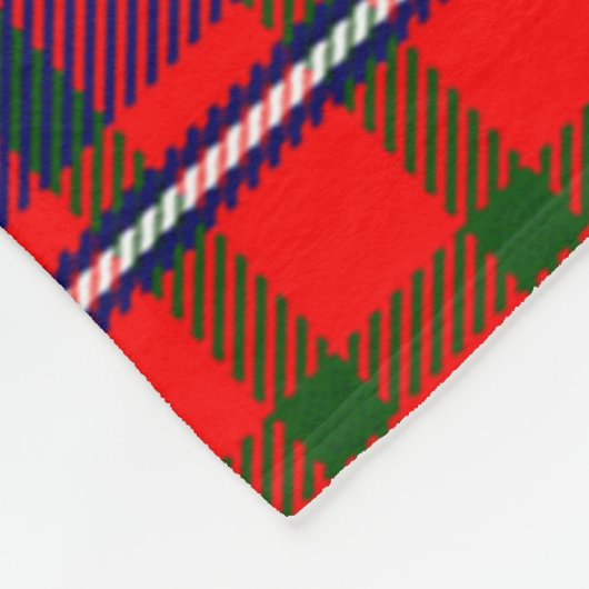 Scotts Cameron of Lochiel Modern Tartan Pset Fleece Deken (Hoek)